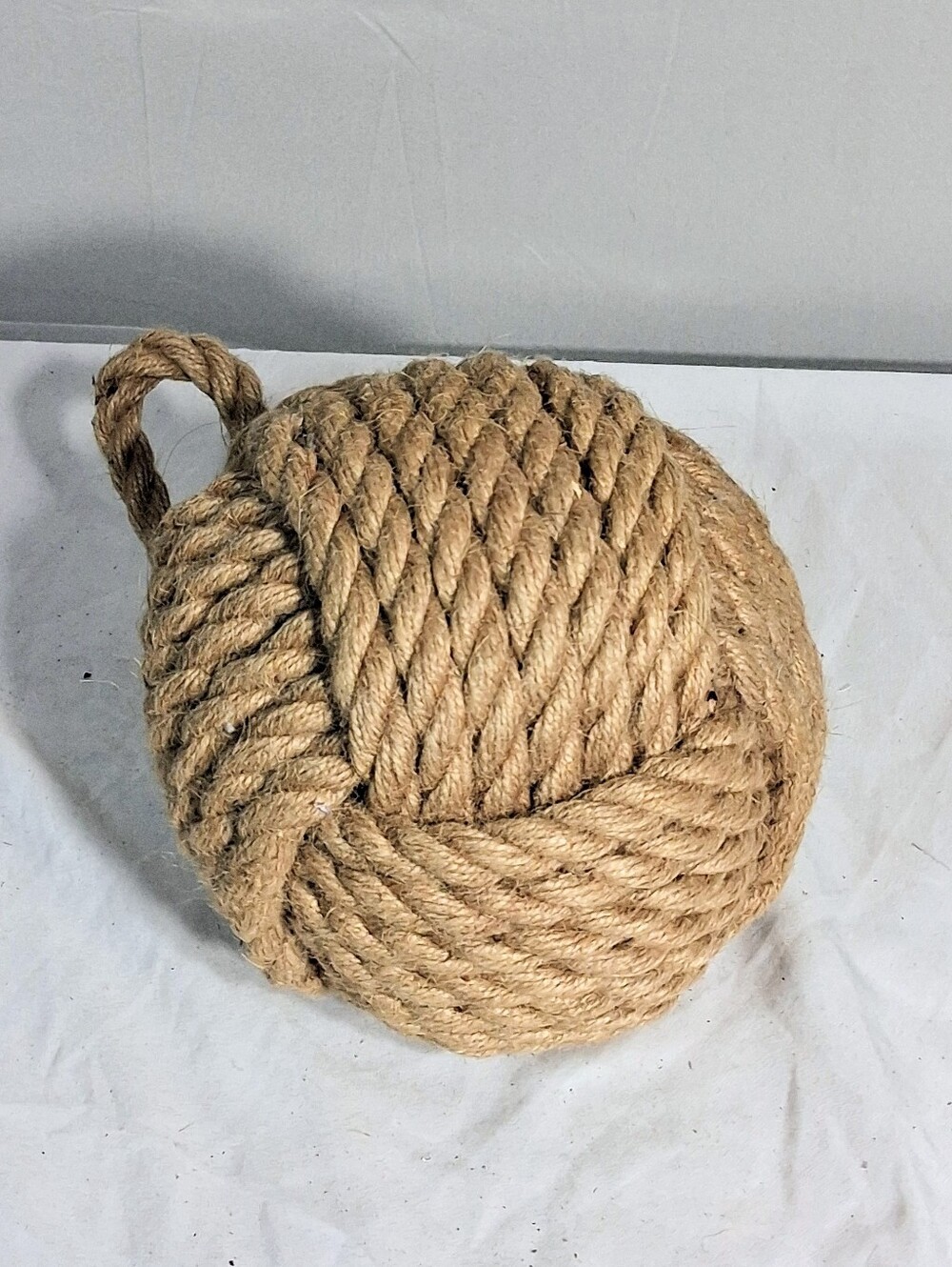 6" Monkey Fist Knot Ball Door Stop w/ Hanger Loop Handmade Sailor Knot
